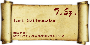 Tani Szilveszter névjegykártya